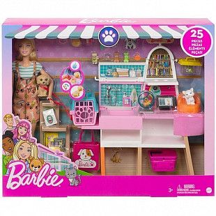 Игровой набор Barbie Зоомагазин GRG90