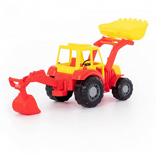 Игрушка Полесье "Алтай", трактор-экскаватор 35394