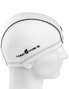 Шапочка для бассейна (плавания) взрослая Mad Wave Ergofit Lycra white