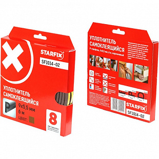Уплотнитель P 9х5,5 см 0,6 см Starfix (SF1014-02) SF1014-02