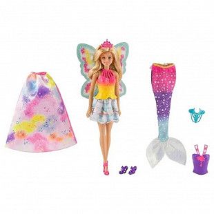 Игровой набор Barbie Сказочная принцесса-фея-русалка FMV91 FJD08