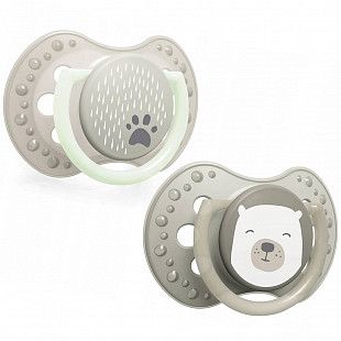 Пустышка силиконовая 0-2 мес. симметричной формы, динамическая LOVI Buddy Bear (22/862) 2 шт.