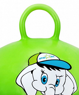 Мяч-попрыгун, для фитнеса (фитбол) Starfit Слоненок с ручкой GB-401 45 см green