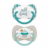 Пустышка Canpol babies Wild Nature Силиконовая Симметричная 18+ мес., 2 шт. (23/956) grey