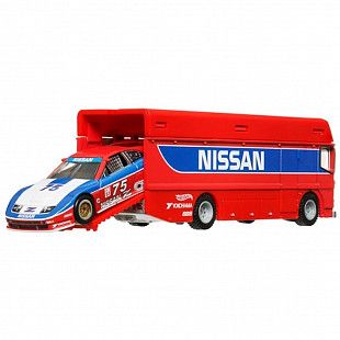 Машинка Hot Wheels Premium Team Transport Euro Hauler & '94 Nissan 300ZX GTS (FLF56 HRV44)