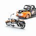 Масштабная модель автомобиля Maisto HD Форд F-1 Пикап (1948) с мотоциклом (32180) orange