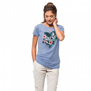 Футболка женская Jack Wolfskin Tropical T W shirt blue