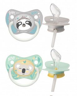 Пустышка Canpol babies Exotic Animals Силиконовая Ортодонтическая 18+ мес., 2 шт. (23/922_gre) grey