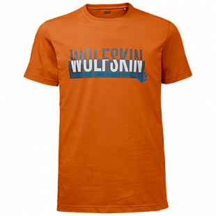 Футболка мужская Jack Wolfskin Slogan T Men desert orange