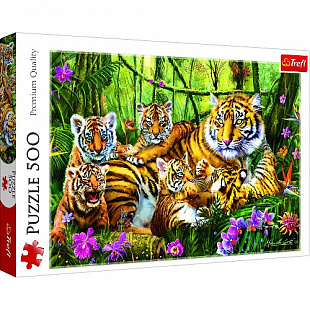 Пазл Trefl Семья тигров 37350