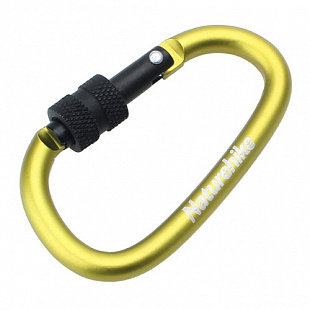 Карабин сувенирный Naturehike D Shape 6 см с муфтой Green