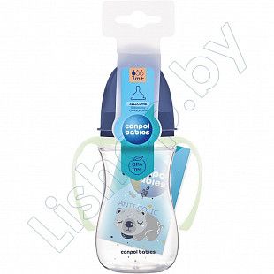 Антиколиковая бутылочка для кормления Canpol Babies Easystart Sleepy Koala с широким горлышком 240 мл, 3+ мес. (35/237_blu)