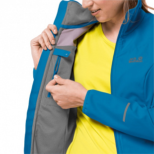 Куртка ветрозащитная женская Jack Wolfskin Delta Tour Jkt W brilliant blue
