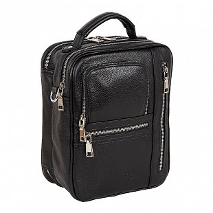 Мужская кожаная сумка Polar 24221 black