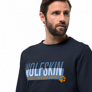 Пуловер мужский Jack Wolfskin Slogan Sweatshirt M night blue