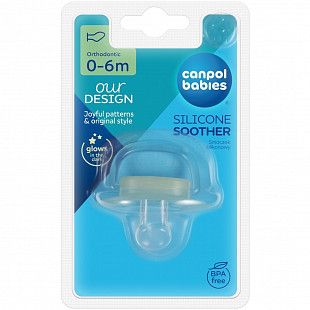 Пустышка Canpol babies силиконовая ортодонтическая Love&Sea 0-6 мес. (34/908) blue