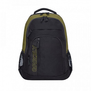 Рюкзак школьный GRIZZLY RU-925-1 black/khaki