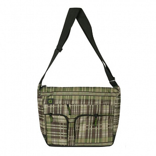 Сумка молодежная GRIZZLY MM-600-2 black/green square