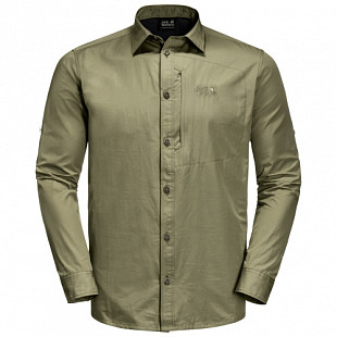 Рубашка мужская Jack Wolfskin Lakeside Roll-Up Shirt M khaki
