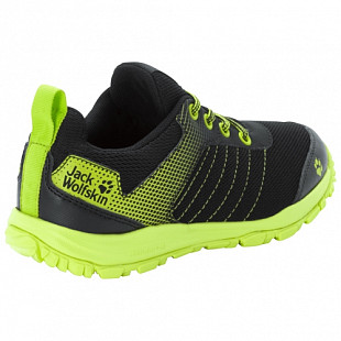 Кроссовки детские Jack Wolfskin Cascade Low K black / lime
