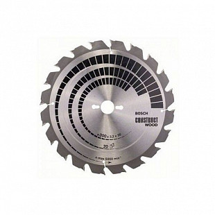 Диск пильный Bosch 300х30 мм 20 зубов Construct Wood 2608640690