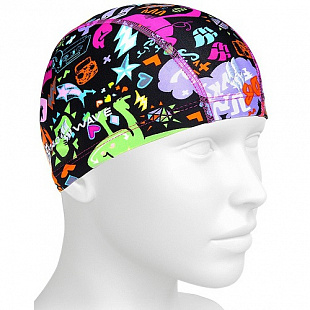 Шапочка для бассейна (плавания) детская Mad Wave Monsters black