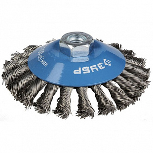 Щетка коническая (коса) Зубр d=125 мм/М14 35269-125_z02