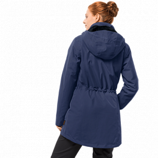 Пальто женское Jack Wolfskin Madison Avenue Coat lapiz blue