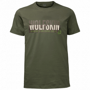 Футболка мужская Jack Wolfskin Slogan T Men woodland green