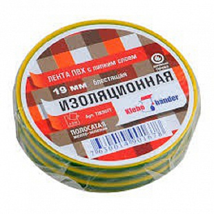 Изолента ПВХ Klebebander 19мм/20м TIK907T/200 Yellow/Green