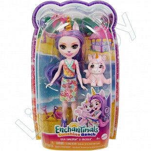 Кукла Enchantimals Единорог Юля и питомец Пацифика (FNH22 HRX84)