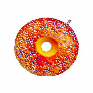 Подушка декоративная Fancy Пончик PP01 апельсиновая глазурь с посыпкой