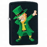 Зажигалка Zippo Dabbing Leprechaun 49124 black matte