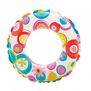 Круг надувной для плавания Intex Lively Print 59230NP Flowers