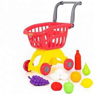 Игрушка Полесье Тележка Мини с набором продуктов №14 71385