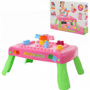 Игровой набор с конструктором Полесье 20 элементов в коробке 58010 pink