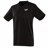 На картинке изображен Рубашка теннисная Butterfly Basic black Рубашка теннисная Butterfly Basic black
