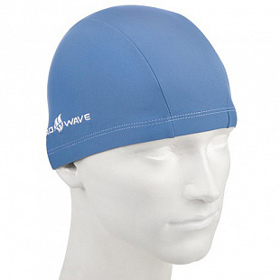 Шапочка для бассейна (плавания) взрослая Mad Wave Adult Lycra голубая