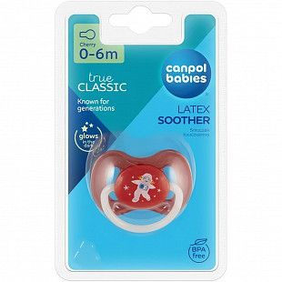 Пустышка Canpol babies Латексная Круглая 0-6 мес. (23/221_red_new) red