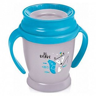 Поильник-непроливайка Lovi 360° Indian Summer 210мл 9м+ 1/586new Grey/Blue