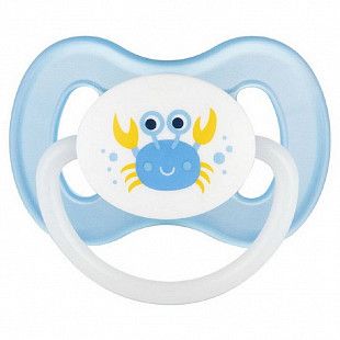 Пустышка круглая латексная Canpol babies Love&Sea 0-6 мес. (22/606_new) blue