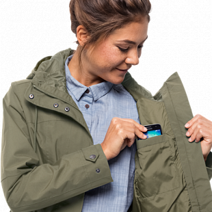 Куртка женская Jack Wolfskin Cameia Parka khaki