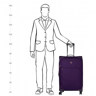 Чемодан большой Polar 28" 3-ой Р4102 dark grey