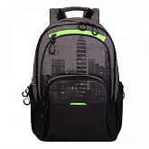 Рюкзак школьный GRIZZLY RU-030-41 /2 black/light green