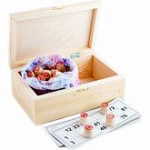 Лото бочонок деревянный в деревянной шкатулке