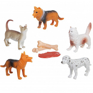 Набор животных Bondibon "Ребятам о Зверятах", домашние питомцы ВВ1624 (5 шт)
