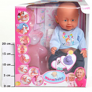 Кукла Warm baby 8004-417 с горшком и аксессуарами