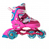 Раздвижные роликовые коньки RGX Sonic Pink (светящиеся колеса)