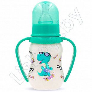 Бутылочка для кормления Baby Planet с ручками и узким горлышком 125 мл., 3 мес.+ (8427/4)