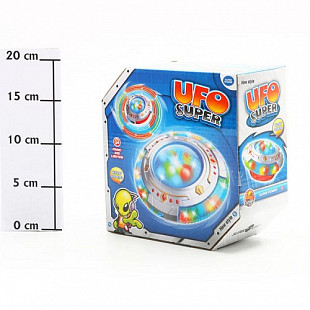 Игрушка летающая тарелка на батарейках 0980A